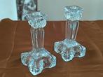 2 glazen kandelaars, Antiek en Kunst, Ophalen of Verzenden, Glas
