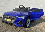 Audi E-tron 12v Metallic Blauw - RC - Leder zit - 4x4 NIEUW!, Ophalen of Verzenden, Nieuw
