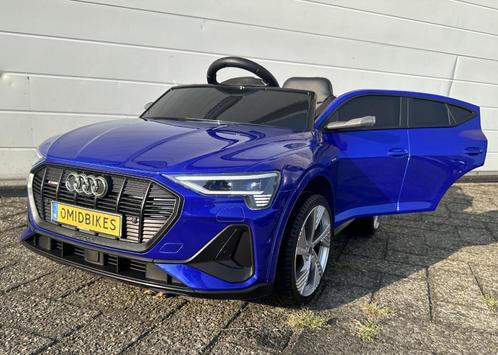 Audi E-tron 12v Metallic Blauw - RC - Leder zit - 4x4 NIEUW!, Kinderen en Baby's, Speelgoed | Buiten | Voertuigen en Loopfietsen