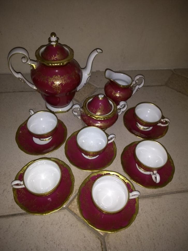 koffieservice porselein - 15-delig - Weimar, Antiek en Kunst, Antiek | Servies compleet, Ophalen of Verzenden