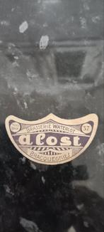 Oud bieretiket alosta br Waterloo Bracquegnies, Verzamelen, Ophalen of Verzenden