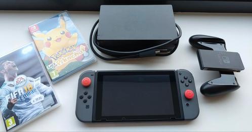 Nintendo switch met Pokémon en FIFA, Games en Spelcomputers, Spelcomputers | Nintendo Switch, Zo goed als nieuw, Ophalen of Verzenden