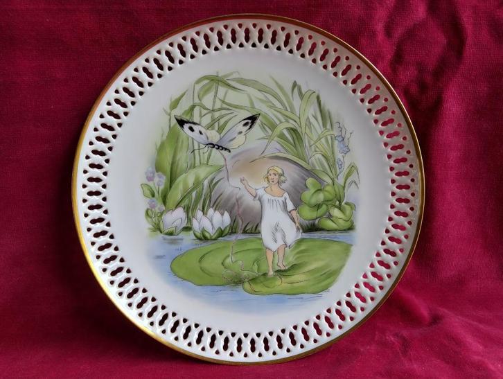 Porseleinen bord Thumbelina / Tommelise (Duimelijntje), Antiek en Kunst, Antiek | Porselein, Ophalen of Verzenden