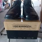 Leder herenschoenen  lido marinozzi maat 40 1/2, Ophalen of Verzenden, Zo goed als nieuw, Zwart