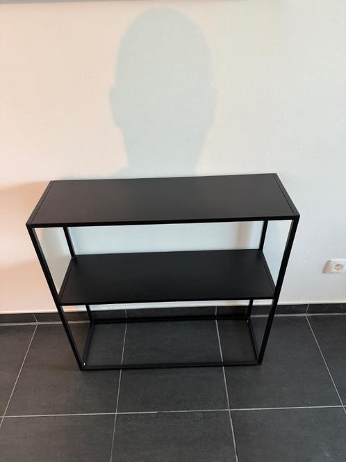 Halmeubel - Wandmeubel - Zwart metaal, Huis en Inrichting, Kasten | Wandmeubels, Zo goed als nieuw, Minder dan 100 cm, Minder dan 150 cm