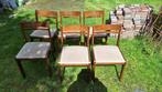 Vintage eetkamerstoelen jaren '80, Brun, Enlèvement, Tissus, Cinq, Six Chaises ou plus