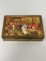 Vintage De Gruyter blikken trommel Brueghel 1953 antiek blik, Verzamelen, Blikken, Ophalen of Verzenden, Zo goed als nieuw