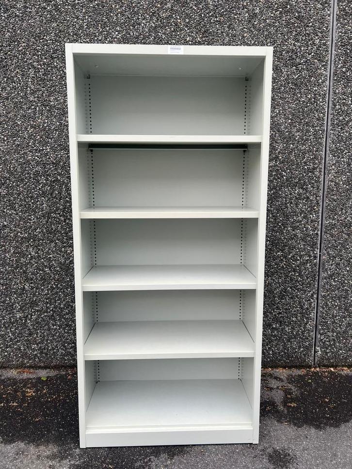 Open archiefkast 195x92x46cm incl. 4 legborden wit, Huis en Inrichting, Kasten | Roldeurkasten en Archiefkasten, Gebruikt, Metaal