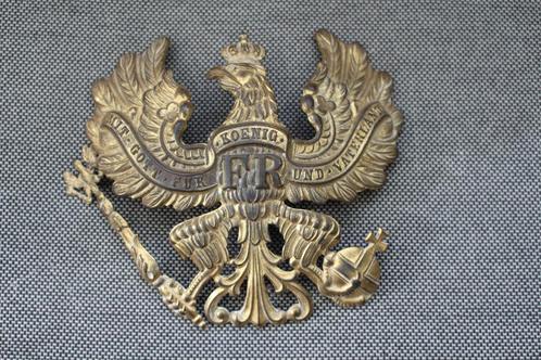 Plaque casque à pointe prusse WW1 14-18, Verzamelen, Militaria | Algemeen, Landmacht, Helm of Baret, Ophalen of Verzenden