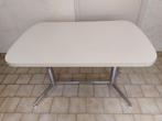 Originele vintage eettafel op chromen voet. Jaren 70., Huis en Inrichting, Tafels | Eettafels, Ophalen, Gebruikt, Vijf personen of meer