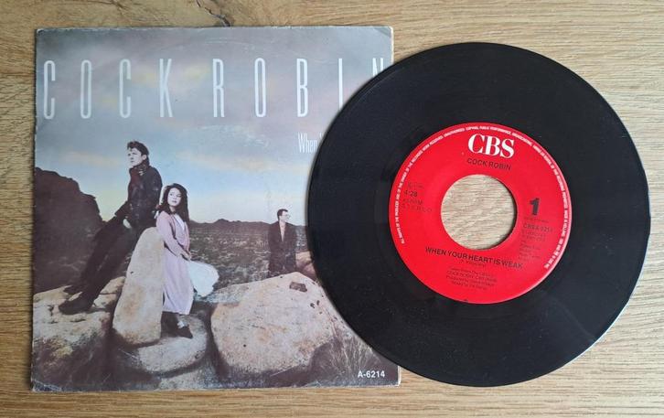 Cock Robin - When Your Heart Is Weak, Cd's en Dvd's, Vinyl Singles, Gebruikt, Single, Pop, 7 inch, Ophalen of Verzenden