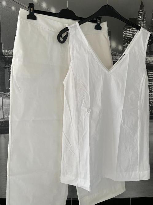 Alpha Studio - matchende witte set - ensemble - 42, Kleding | Dames, Broeken en Pantalons, Zo goed als nieuw, Maat 42/44 (L), Wit