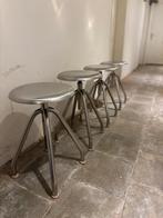 4x Retro krukken, Huis en Inrichting, Barkrukken, Ophalen, Gebruikt, In hoogte verstelbaar, Metaal