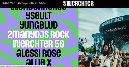 WERCHTER 5/7 FULL VIP tickets / arrangement - 4 stuks, Tickets en Kaartjes, Evenementen en Festivals, Drie personen of meer
