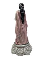 Polychroom porseleinen beeldje Vrouw in jurk 19e eeuw, Antiek en Kunst, Ophalen of Verzenden