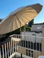 Parasol + voet, Tuin en Terras, Ophalen, Gebruikt, Kantelbaar, 1 tot 2 meter