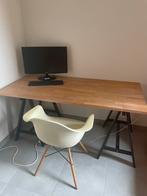 Robuuste eiken bureau, Huis en Inrichting, Bureaus, Ophalen, Gebruikt