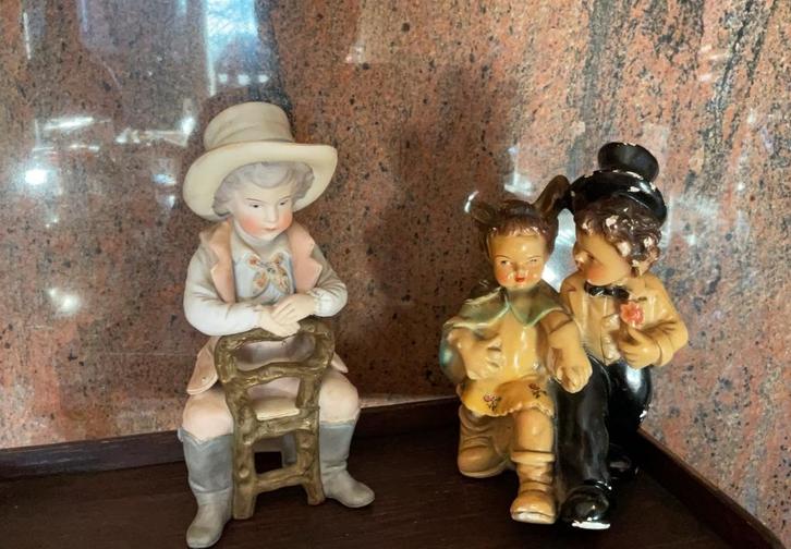 Oude prachtige beeldjes, mooi om te decoreren,zie alle foto’, Antiek en Kunst, Curiosa en Brocante, Ophalen of Verzenden