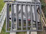 Portail métallique double vantail, coloris noir, Jardin & Terrasse, Acier, Enlèvement, 100 à 150 cm, Utilisé