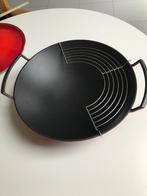 CREUSET wokpan, Ophalen, Zo goed als nieuw, Gietijzer, Wok