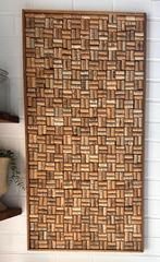 Grande décoration murale avec bouchons à vin 121 x 61 cm, Enlèvement, Comme neuf