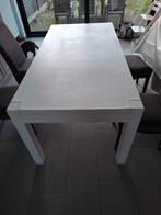 Witte eettafel (1m80  90cm), Huis en Inrichting, Tafels | Eettafels, Ophalen, Gebruikt