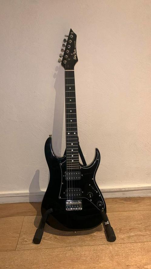 Elektrisch gitaar Harley Benton RG-Junior BK Rock Series, Muziek en Instrumenten, Snaarinstrumenten | Gitaren | Elektrisch, Zo goed als nieuw