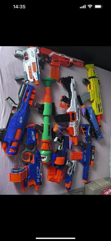 Nerf gun collection- no darts for most guns- beschikbaar voor biedingen