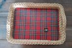 vintage rieten dienblad, Huis en Inrichting, Woonaccessoires | Dienbladen, Ophalen of Verzenden, Gebruikt