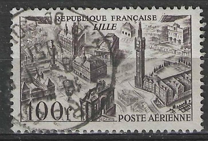 France 1949 - Yvert 24PA - Poste aérienne - Lille (ST), Timbres & Monnaies, Timbres | Europe | France, Affranchi, Envoi