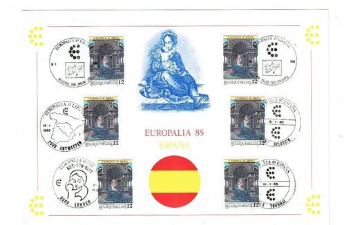 Gelegenheidskaart Europalia 1985 (Post-0017), Postzegels en Munten, Postzegels | Thematische zegels, Gestempeld, Overige thema's