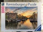 Ravensburger puzzel Amsterdam grachtenoever 1000 stuks, Hobby en Vrije tijd, Ophalen of Verzenden, 500 t/m 1500 stukjes, Zo goed als nieuw