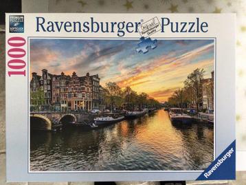 Ravensburger puzzel Amsterdam grachtenoever 1000 stuks beschikbaar voor biedingen