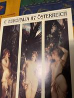 Poster Europalia 87 Osterreich : Oog in Oog, Deurposter of groter, Ophalen of Verzenden, Reclame, Rechthoekig Staand
