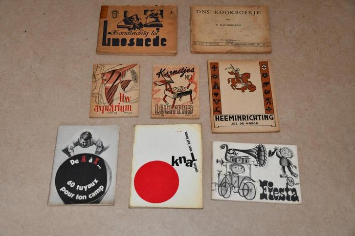 8 oude boekjes voor scouts en andere jeugdleiders, Antiek en Kunst, Antiek | Boeken en Manuscripten, Ophalen of Verzenden