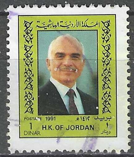Jordanie 1991 - Yvert 1315 - Koning Hussein - 1 d. (ST), Postzegels en Munten, Postzegels | Azië, Gestempeld, Verzenden