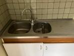 Inox spoeltafel, Huis en Inrichting, Keuken | Keukenelementen, Ophalen, Gebruikt