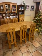 Belle salle à manger en pin massif, Enlèvement ou Envoi, Comme neuf, 4 à 6 chaises