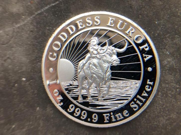 2021 Tokelau - Goddess Europa - 1 oz silver, Postzegels en Munten, Edelmetalen en Baren, Zilver, Ophalen of Verzenden