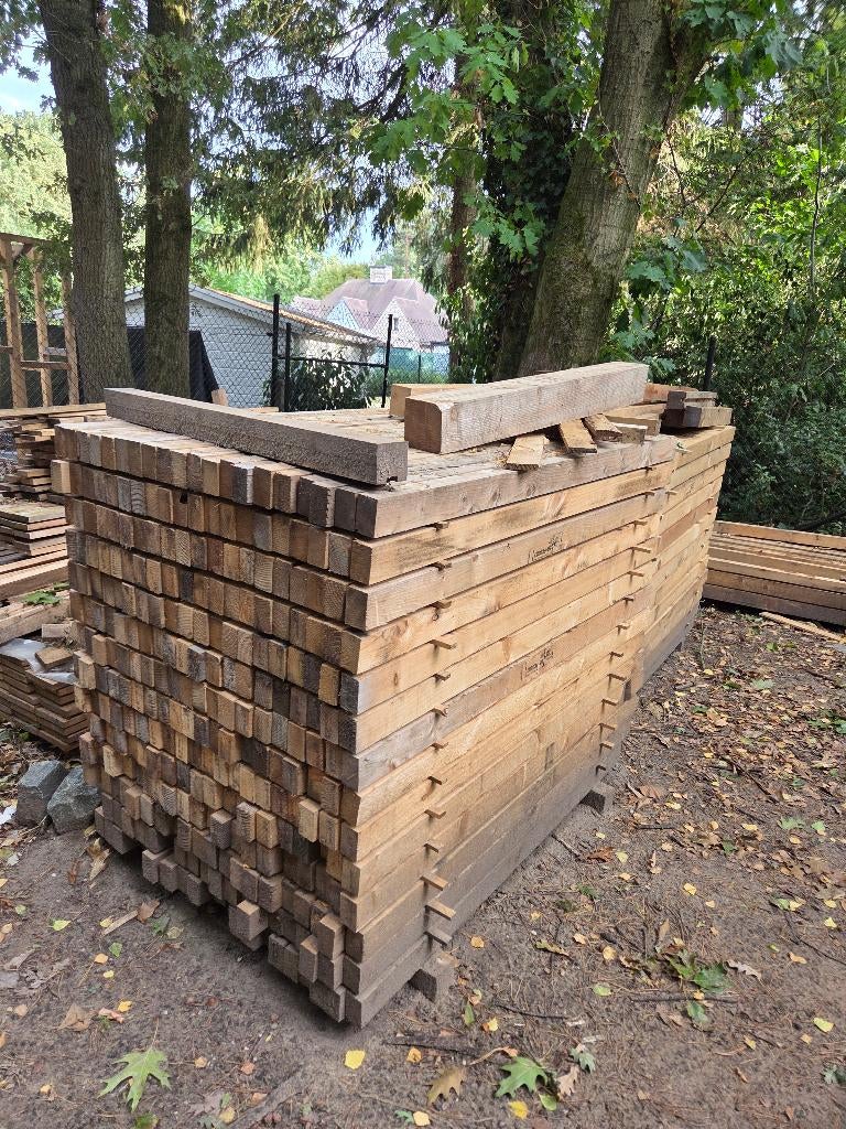 Grenen balkjes, Doe-het-zelf en Bouw, Hout en Planken, Ophalen, Grenen