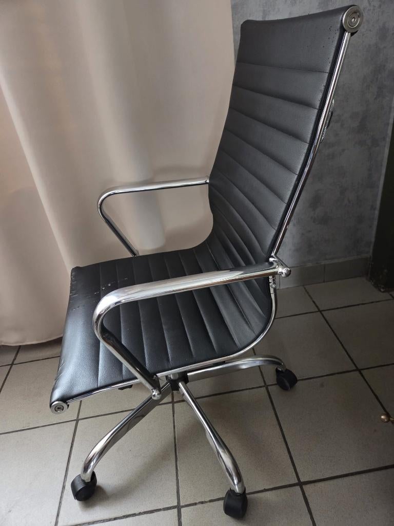 Chaise de bureau sur roulettes, Enlèvement, Utilisé, Noir, Chaise de bureau