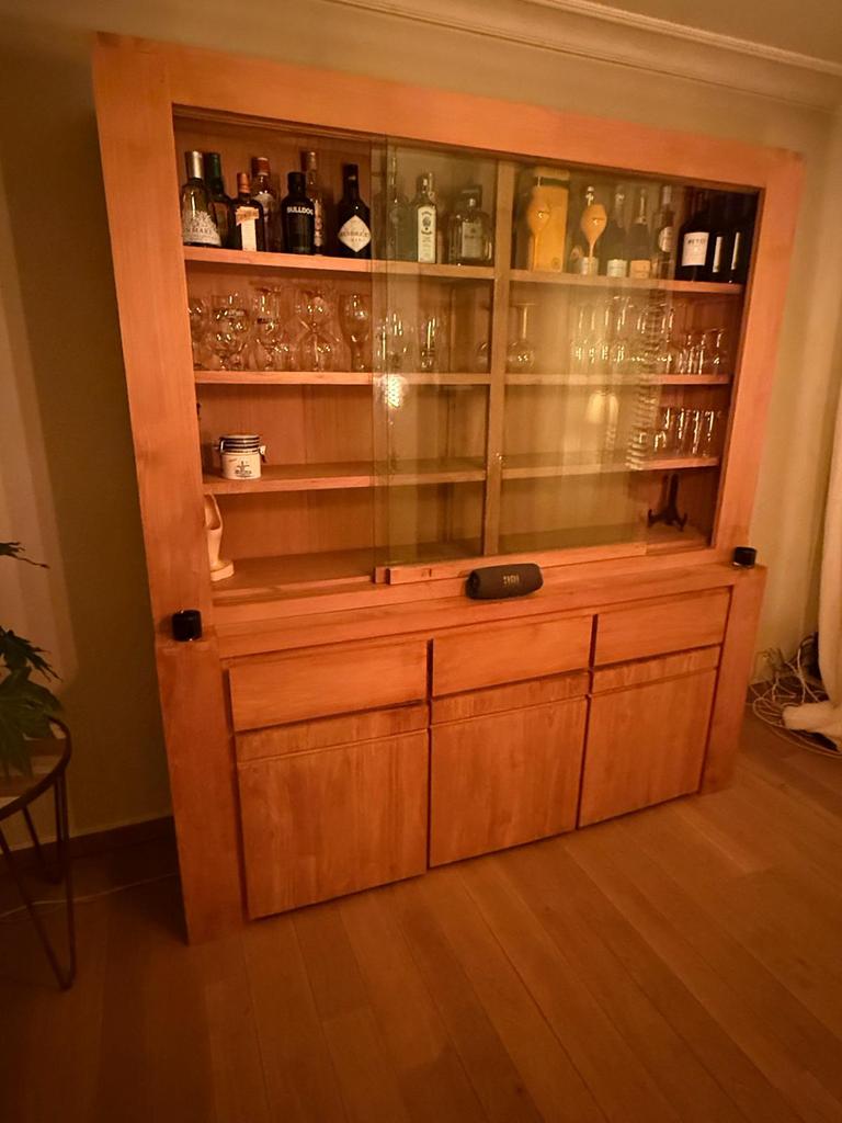 Teaken kast, Ophalen, Met deur(en), 200 cm of meer, Teakhout