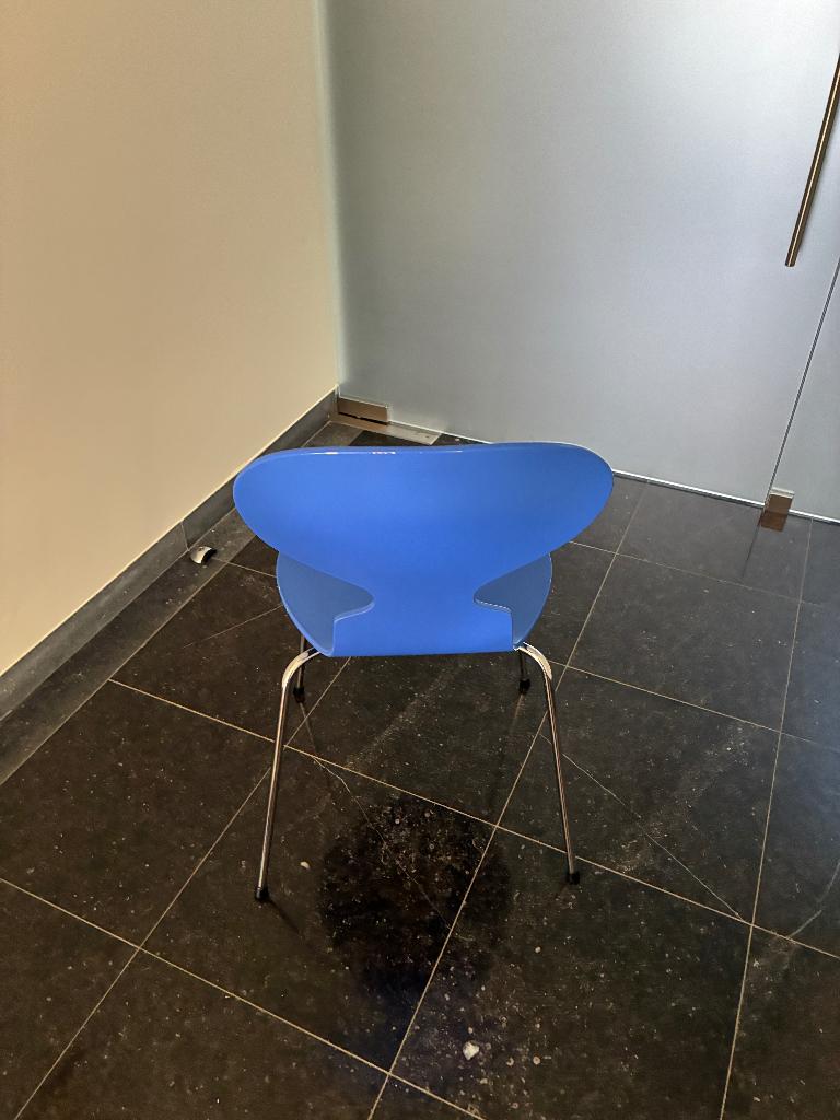 Chaises, Maison & Meubles, Chaises, Utilisé, Quatre, Bois, Autres matériaux, Bleu, Enlèvement