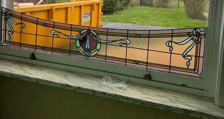 Prachtig loodglas, Doe-het-zelf en Bouw, Glas en Ramen, Gebruikt, Glasplaat, Minder dan 80 cm, 160 cm of meer, Glas in lood, Ophalen