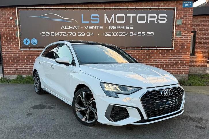 Audi A3 Sportback S-Line 2021 *1Prop*Pano*Navi*Carnet*, Autos, Audi, Particulier, A3, ABS, Caméra de recul, Phares directionnels
