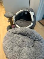 Lot objets pour chat panier lit + griffoir, Enlèvement, Comme neuf