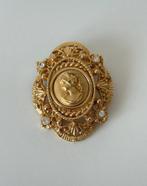 Camee cammee camille broche, Overige materialen, Ophalen of Verzenden, Zo goed als nieuw, Met edelsteen