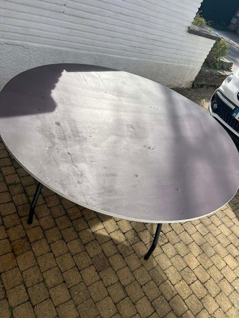 Table ronde pliante, Huis en Inrichting, Tafels | Eettafels, Gebruikt, 150 tot 200 cm, Vijf personen of meer, Rond, Ophalen