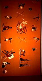 Afrikaans wandtextiel–Rwanda–handgemaakt ca 1970 –170cm 70cm, Antiek en Kunst, Ophalen
