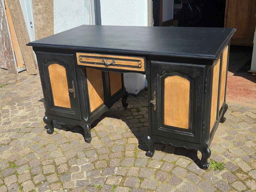 Superbe ancien bureau massif., Moderne, Enlèvement, Noir